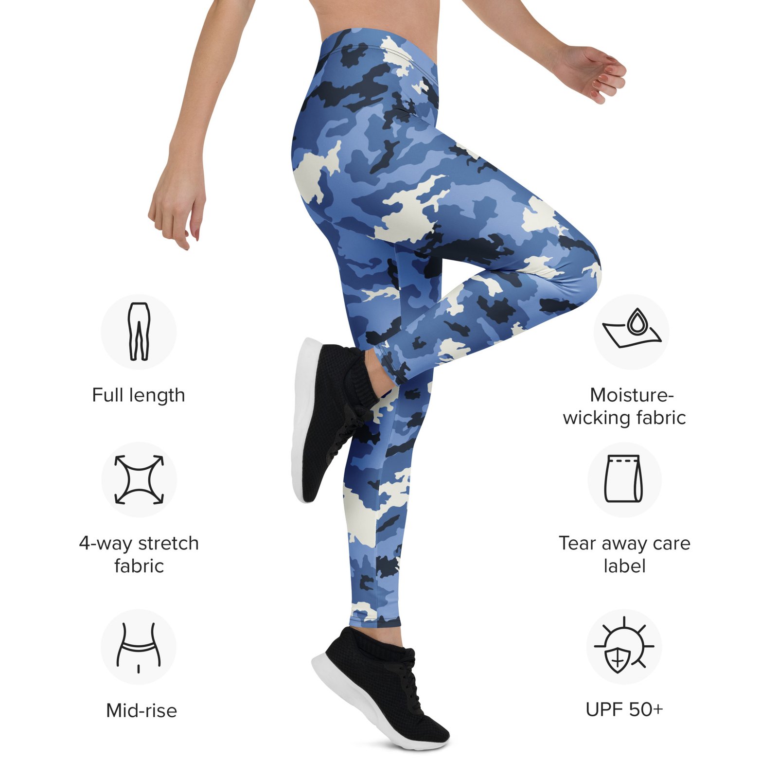 Blue Camo Leggings